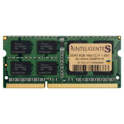 Модуль пам'яті для ноутбука SoDIMM DDR3L 8GB 1600 MHz INTELIGENTES (IS3BFB1/8)