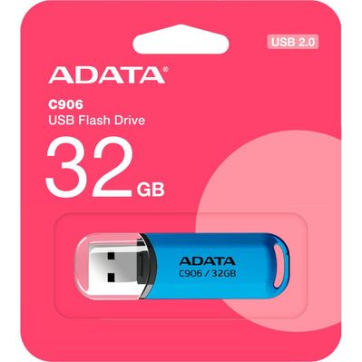 USB флеш накопичувач ADATA 32GB C906 Blue USB 2.0 (AC906-32G-RWB)