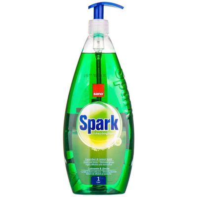 Засіб для ручного миття посуду Sano Spark Огірок та Лайм 1 л (7290108350531)
