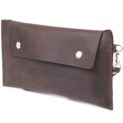 Косметичка Shvigel Шкіряна вінтажна тревел Коричнева (16428)