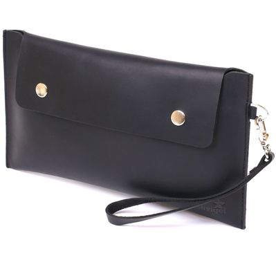 Косметичка Shvigel Шкіряна матова тревел Чорна (16426)