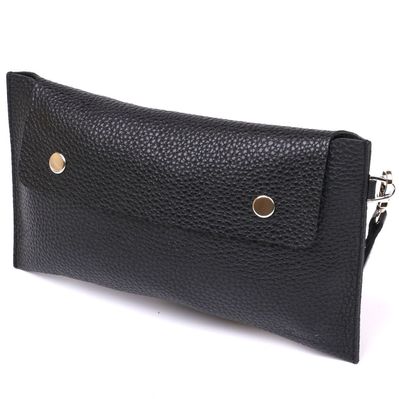 Косметичка Shvigel Шкіряна тревел Чорна (16416)