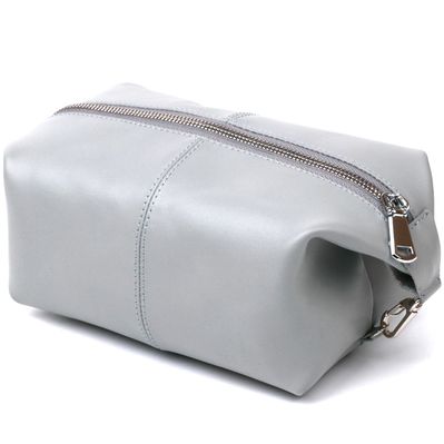 Косметичка Shvigel Шкіряна Сіра (16404)