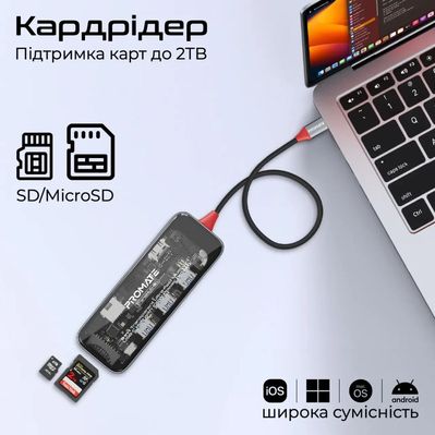 Концентратор Promate USB Hub 9 ports transhub-go (transhub-go)