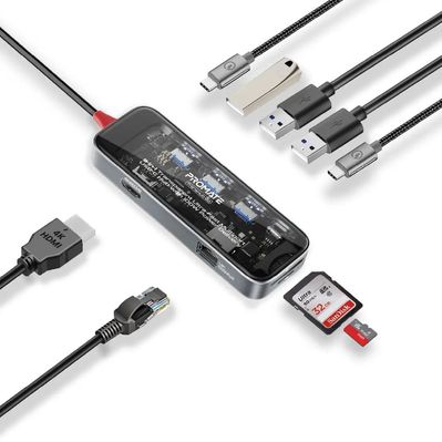 Концентратор Promate USB Hub 9 ports transhub-go (transhub-go)
