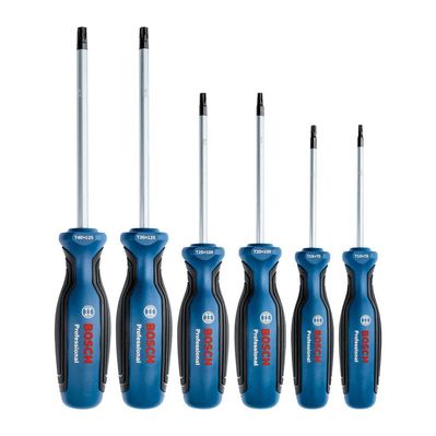 Набір викруток Bosch Torx 6шт, T10х75, T15х75, T20x100, T25x100, T30x125, T40x125 мм (1.600.A01.V09)