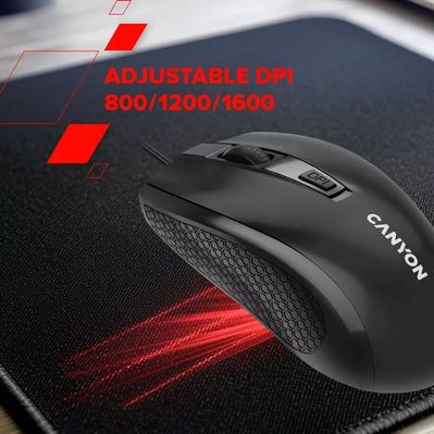 Мишка Canyon M-4 USB Black (CNE-CMS4)