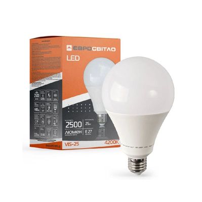 Лампочка Євросвітло 25Вт 4200К (VIS-25-E27)