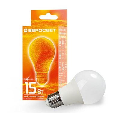 Лампочка Євросвітло 15Вт 4200К A-15-4200-27 Е27