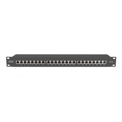 Патч-панель 19" 24xRJ-45 STP cat.6a, 1U, black Digitus (DN-91624S-EA-B)