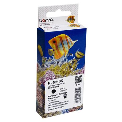 Картридж Barva Canon CLI-521BK (2933B004) 3425с (IC-521BK)