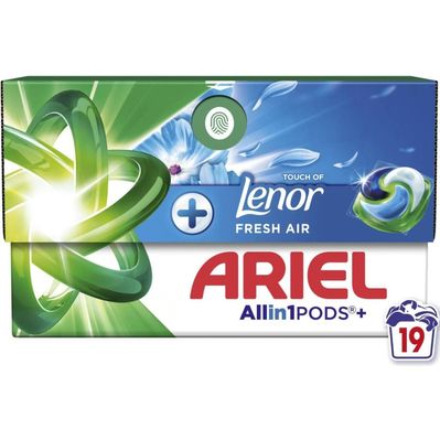 Капсули для прання Ariel Pods+ All-in-1 Touch of Lenor Дотик свіжого повітря Lenor 19 шт. (8700216765954)