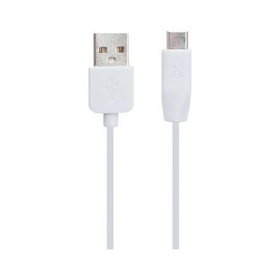 Дата кабель USB 2.0 AM to USB-C 1.0m 3A PVC X1 white HOCO (6957531032045)