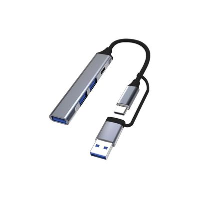 Концентратор Dynamode USB Type-C + USB-A to 1хUSB-C 3.0 1хUSB-A 3.0 2xUSB-A 2.0 dark grey (DM-UH-314AC)