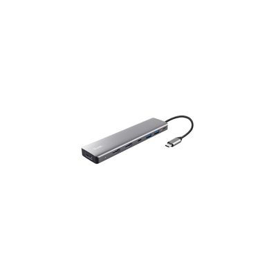 Концентратор Trust USB-C 7-in1 2xUSB-А 3.2/2xUSB-С/2xHDMI/DP aluminiu 0.16m grey (25661_TRUST)