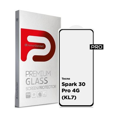 Скло захисне Armorstandart Pro Tecno Spark 30 Pro 4G (KL7) Black (ARM83308)