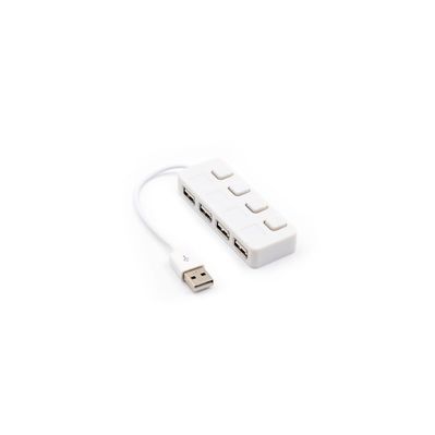 Концентратор Voltronic USB 2.0 to 4xUSB with LED buttons white (YT-H4L-W)