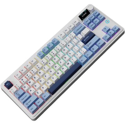Клавіатура Ajazz AK870 PLUS Murad Switch RGB Wireless/Bluetooth/USB White (AK870-MU-BWD)