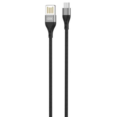 Дата кабель USB 2.0 AM to Micro 5P 1.0m 2.1A double-side black XO (NB188-M-1-BK)