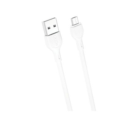 Дата кабель USB 2.0 AM to Micro 5P 1.0m 2.1A white XO (NB200-M-WH)