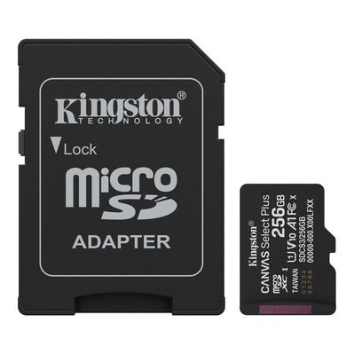 Карта пам'яті Kingston 256GB microSDXC class 10 UHS-I V10 A1 Canvas Select Plus (SDCS3/256GB)