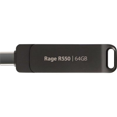 USB флеш накопичувач Patriot 64GB Rage R550 Matte Black USB/Type-C 3.2 (PE64GR550DSAD)