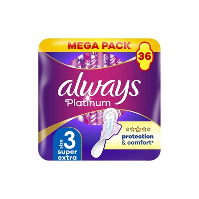 Гігієнічні прокладки Always Platinum Super Extra Розмір 3 36 шт. (8700216784559)
