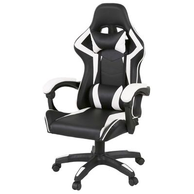 Крісло ігрове Аклас Бешкет ANF підліткове Білий (PU-чорний/білий) (00160336)