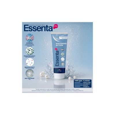 Зубная паста Essenta Pro Whitening Action 75 мл (8031447500060)