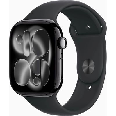 Смарт-годинник Apple Watch Series 11 GPS 46mm Jet Black Aluminium Case with Black Sport Band - M/L (MEUX4RK/A)