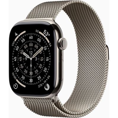 Смарт-годинник Apple Watch Series 11 GPS + Cellular 46mm Natural Titanium Case with Natural Milanese Loop - M/L (MFD04RK/A)