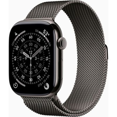 Смарт-годинник Apple Watch Series 11 GPS + Cellular 46mm Slate Titanium Case with Slate Milanese Loop - M/L (MFD44RK/A)