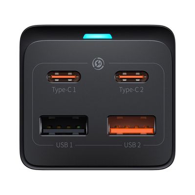 Зарядное устройство Baseus AC + 2xUSB-C 65W + 2xUSB black (PSZM000901)