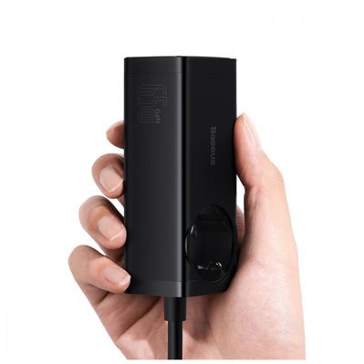 Зарядное устройство Baseus AC + 2xUSB-C 65W + 2xUSB black (PSZM000901)
