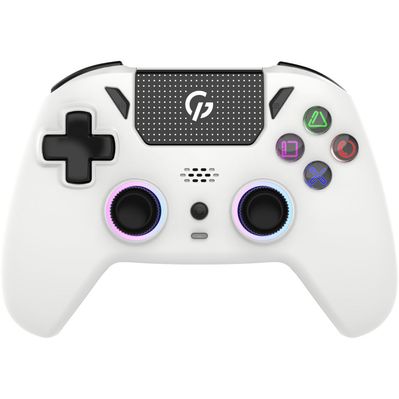 Геймпад GamePro із зарядною станцією 2.4G/BT 5.1/USB (Switch/PC/PS/iOS/Android) RGB White (GPS20W)