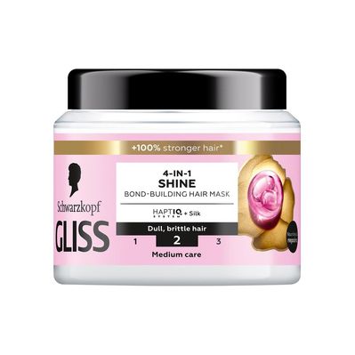 Маска для волосся Gliss 4-In-1 Shine Bond-Building Hair Mask 400 мл (9000101726336)