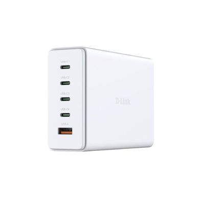 Зарядний пристрій D-Link 4xUSB-C + 1xUSB PD240W GaN white (DCF-241)