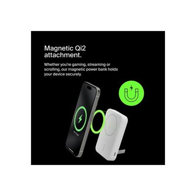 Батарея универсальная Belkin 10000mAh MagSafe Wireless Qi2 White (BPD008BTWH)