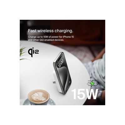 Батарея универсальная Belkin 10000mAh MagSafe Wireless Qi2 White (BPD008BTWH)