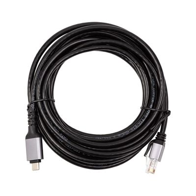 Дата кабель USB-C to RJ45 Ethernet 5.0m PowerPlant (CA914944)