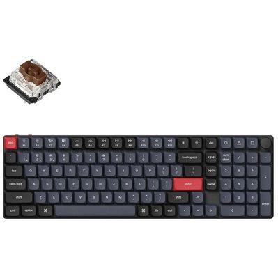 Клавіатура Keychron K17 PRO Gateron MX 2.0 Brown QMK Wireless/Bluetooth/USB-А UA Black (K17P-B3-UA)