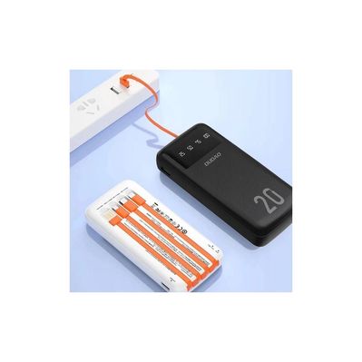 Батарея универсальная Dudao K6Pro+ 20000mAh 10W with USB-C/Lightning/MicroUSB/USB-A cables (6977196682409)