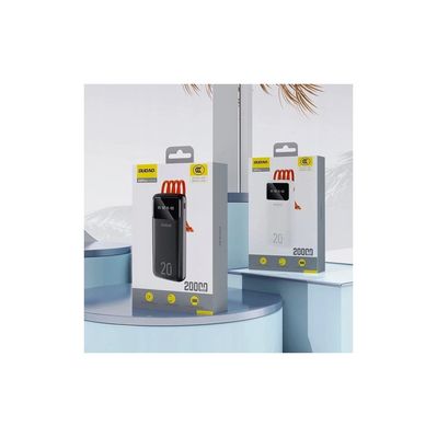 Батарея универсальная Dudao K6Pro+ 20000mAh 10W with USB-C/Lightning/MicroUSB/USB-A cables (6977196682409)