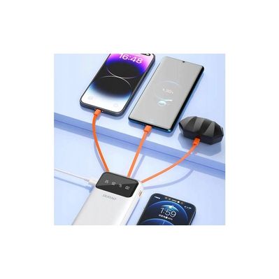 Батарея универсальная Dudao K6Pro+ 20000mAh 10W with USB-C/Lightning/MicroUSB/USB-A cables (6977196682409)