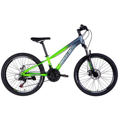 Велосипед Space 24" MARS DD FR рама-11" ST 2026 зелено-сріблястий (OPS-SP-24-057)