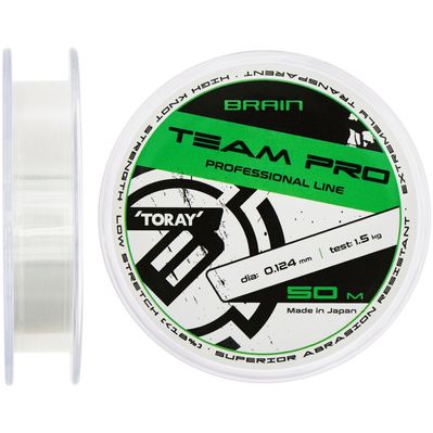 Волосінь Brain Team Pro 50m (clear) 0.124mm 1.5kg (1858.26.83)