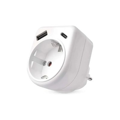 Зарядний пристрій EMOS 1xUSBA + 1xUSBC PD20W (P0075)