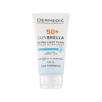 Засіб від засмаги Dermedic Sunbrella Ультралегкий захисний флюїд SPF 50+ Для сухої та нормальної шкіри 40 мл (5901643177546)