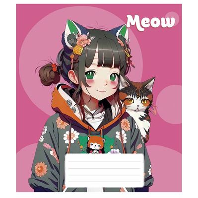 Зошит Школярик Kawaii 48 аркушів лінія (048-3302L)