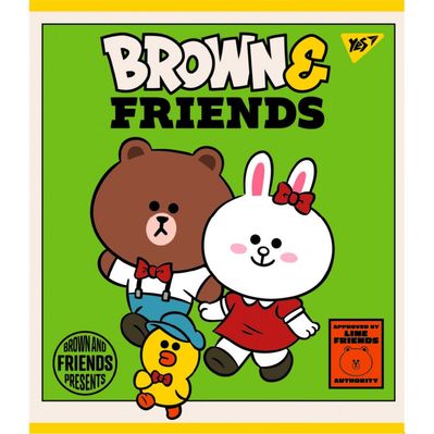 Зошит Yes А5 Line Friends 12 аркушів лінія (766806)